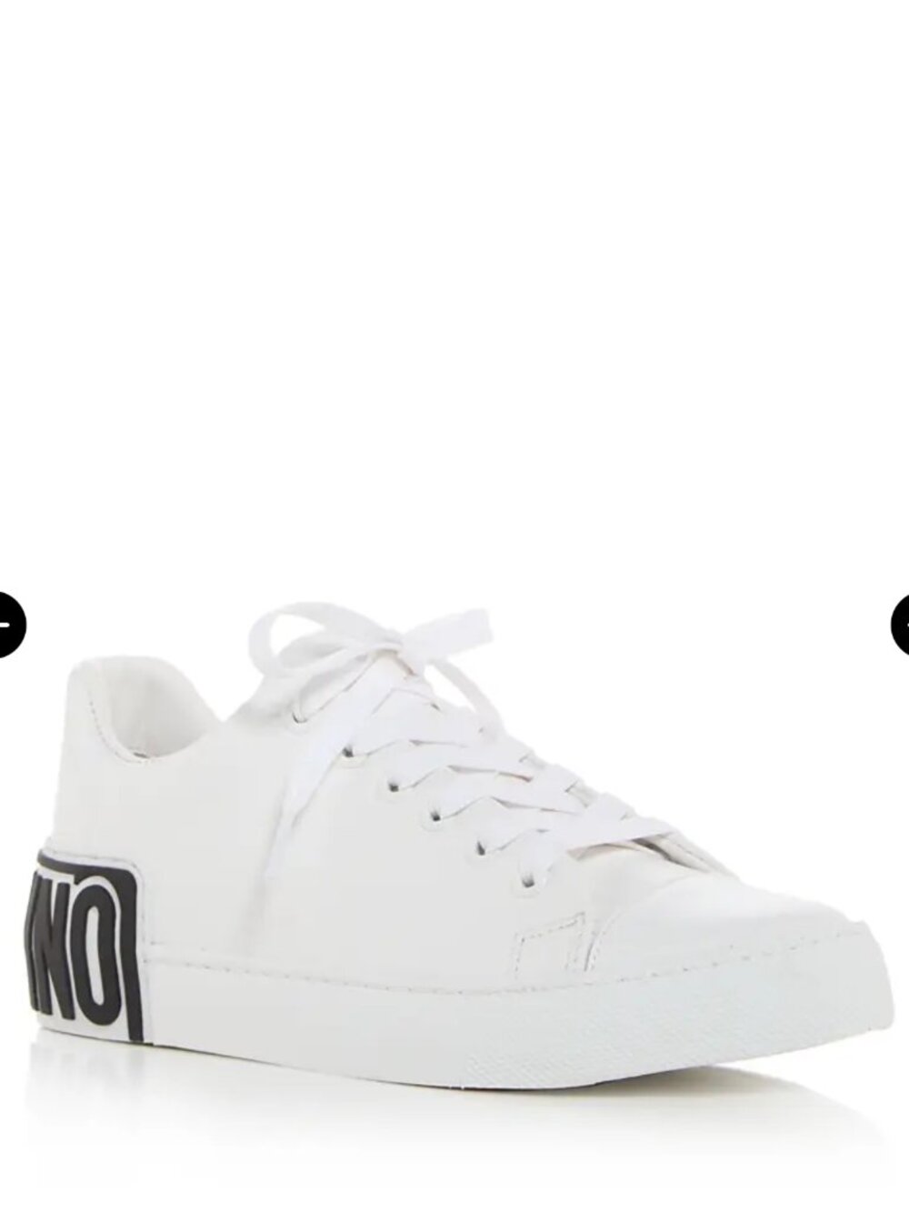 Moschino Women's White Leather Maxi Logo Sneakers Size: EU37 US6 - Picture 3 of 16